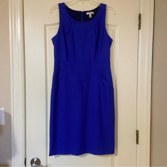 J. Crew Royal Blue Midi Dress - Picture 1 of 10